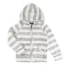 Miki Miette Coconut Stripe Indigo Zip Up Hoodie