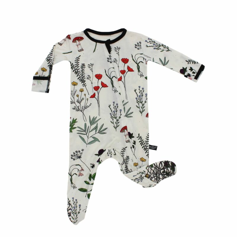 Peregrine Kidswear Botanical Bamboo Viscose Footie