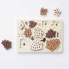 Wee Gallery Count to 10 Leaves Wooden Tray Puzzle