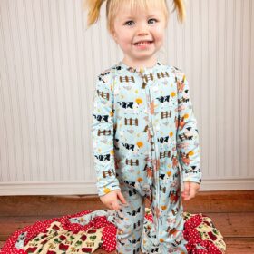 Ellie K's Closet Co Old McDonald Bamboo Viscose Footie