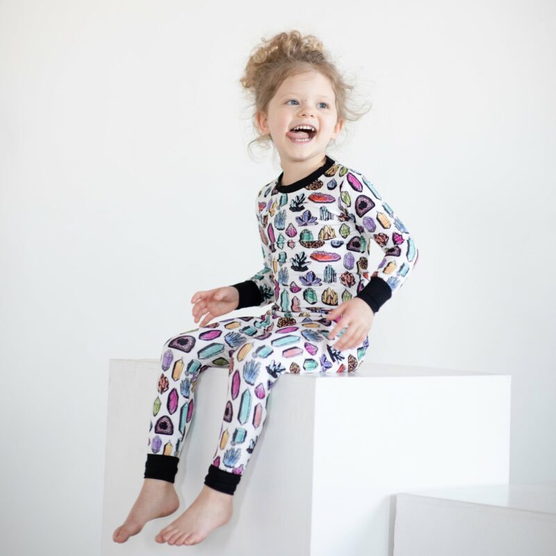 Peregrine Kidswear Crystals Bamboo Viscose Two-Piece Pajama Set