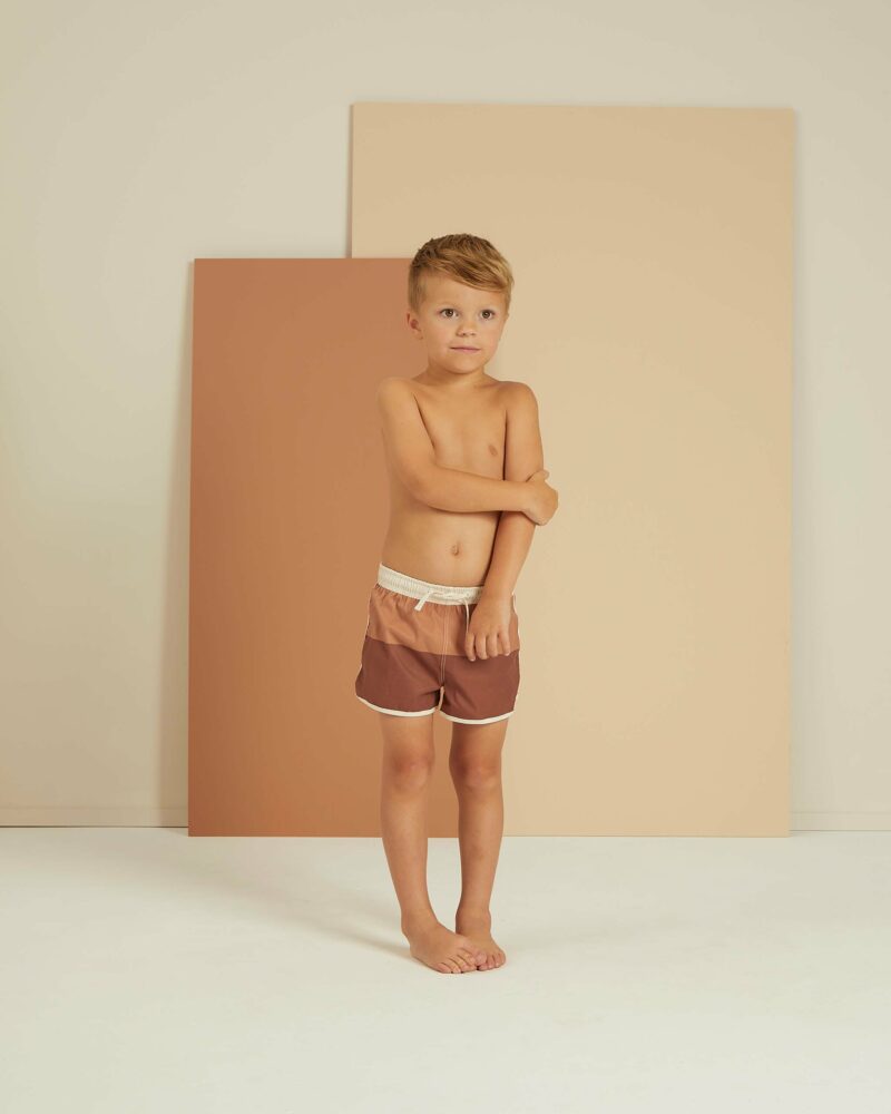 Rylee+Cru Colorblock Swim Trunk