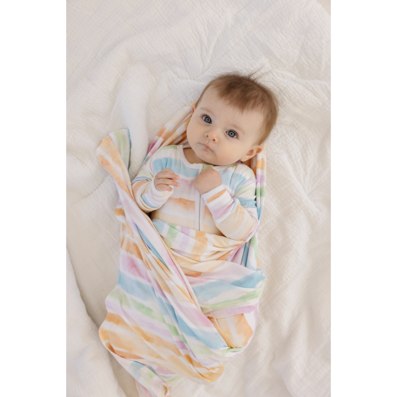joss + j Sunset Stripes Zippered Bamboo Sleeper
