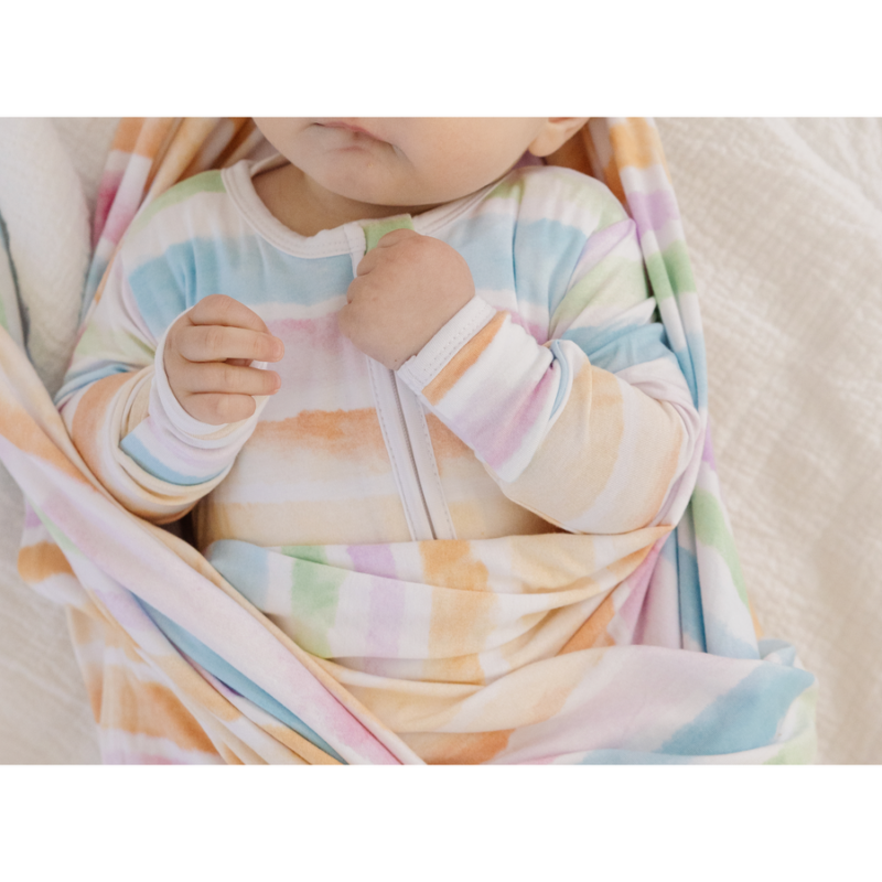 joss + j Sunset Stripes Zippered Bamboo Sleeper