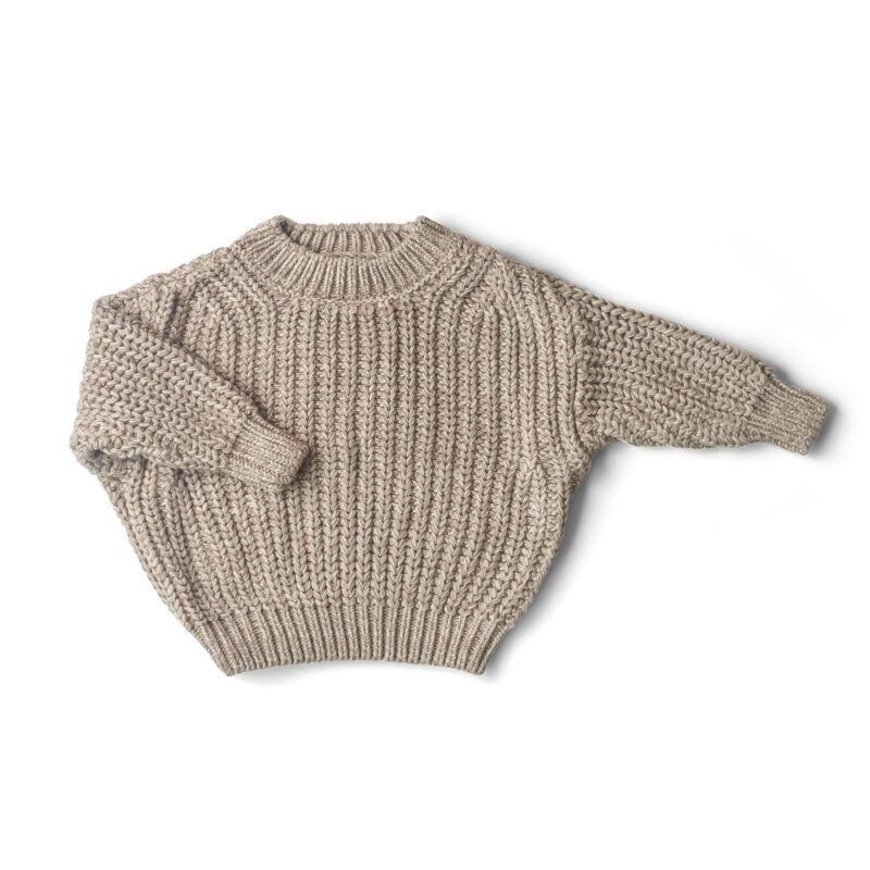 goumi Pecan Organic Cotton Chunky Knit Sweater