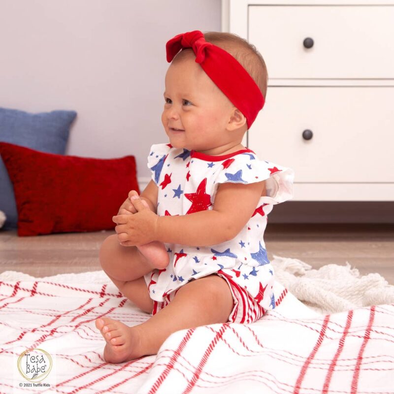 Tesa Babe Stars and Stripes Top and Bloomers Outfit Set