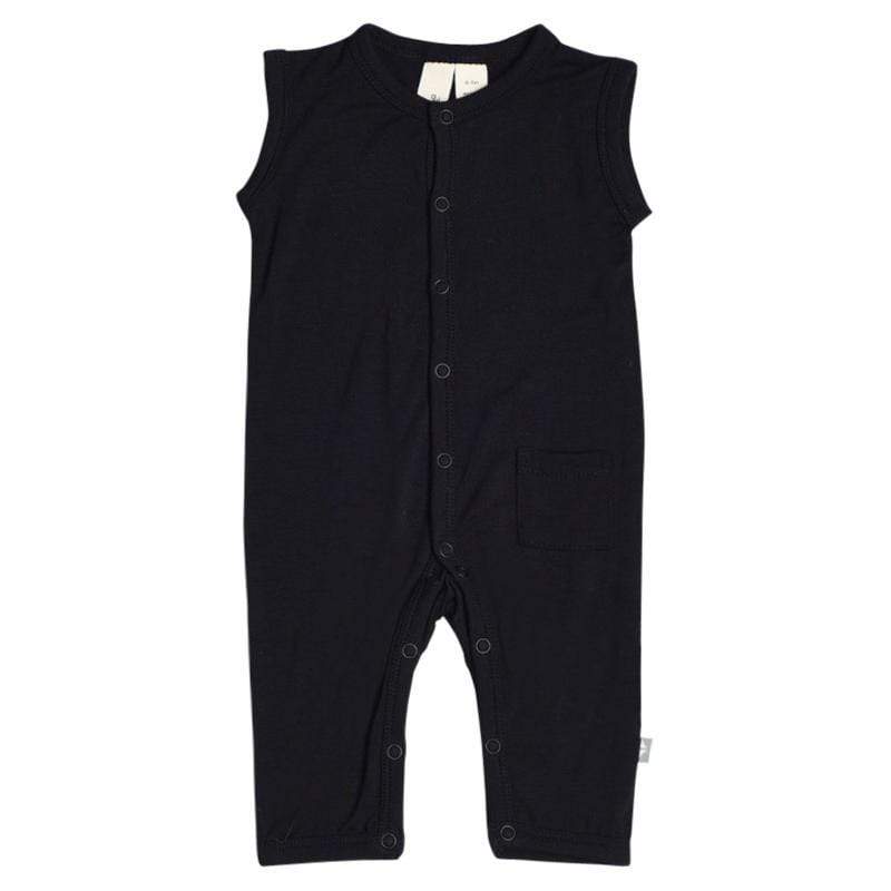 Kyte BABY Sleeveless Snap Romper in Midnight