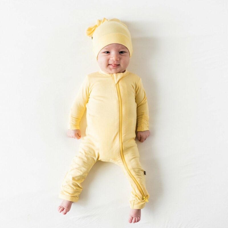 Kyte BABY Zippered Romper in Daffodil
