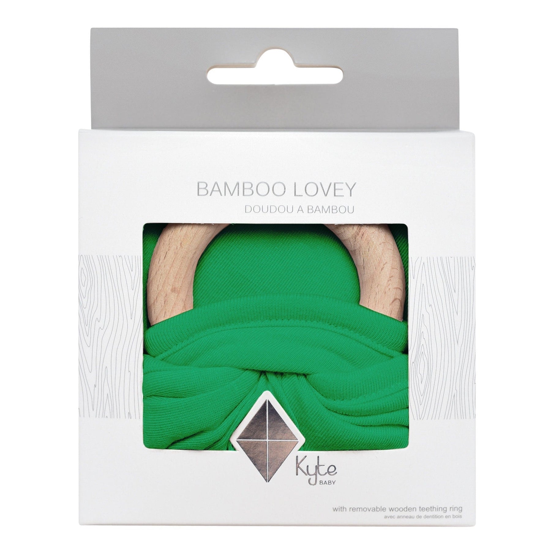 Kyte BABY Lovey in Fern with Removable Teething Ring Blossom