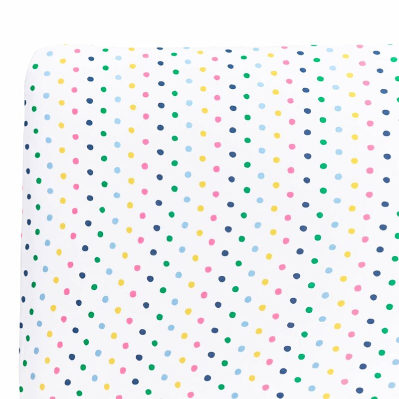 Kyte BABY Crib Sheet in Spring Polka Dots