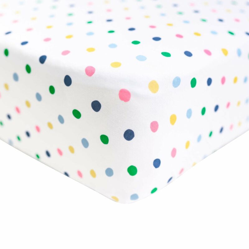 Kyte BABY Crib Sheet in Spring Polka Dots