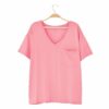 Kyte BABY Women’s Relaxed Fit V-Neck in Rose