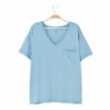 Kyte BABY Women’s Relaxed Fit V-Neck in Stream