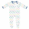 Kyte BABY Zippered Footie in Spring Polka Dots