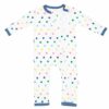 Kyte BABY Zippered Romper in Spring Polka Dots