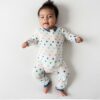 Kyte BABY Zippered Romper in Spring Polka Dots