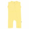 Kyte BABY Sleeveless Zippered Romper in Daffodil