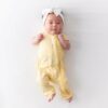 Kyte BABY Sleeveless Zippered Romper in Daffodil