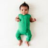 Kyte BABY Sleeveless Zippered Romper in Fern