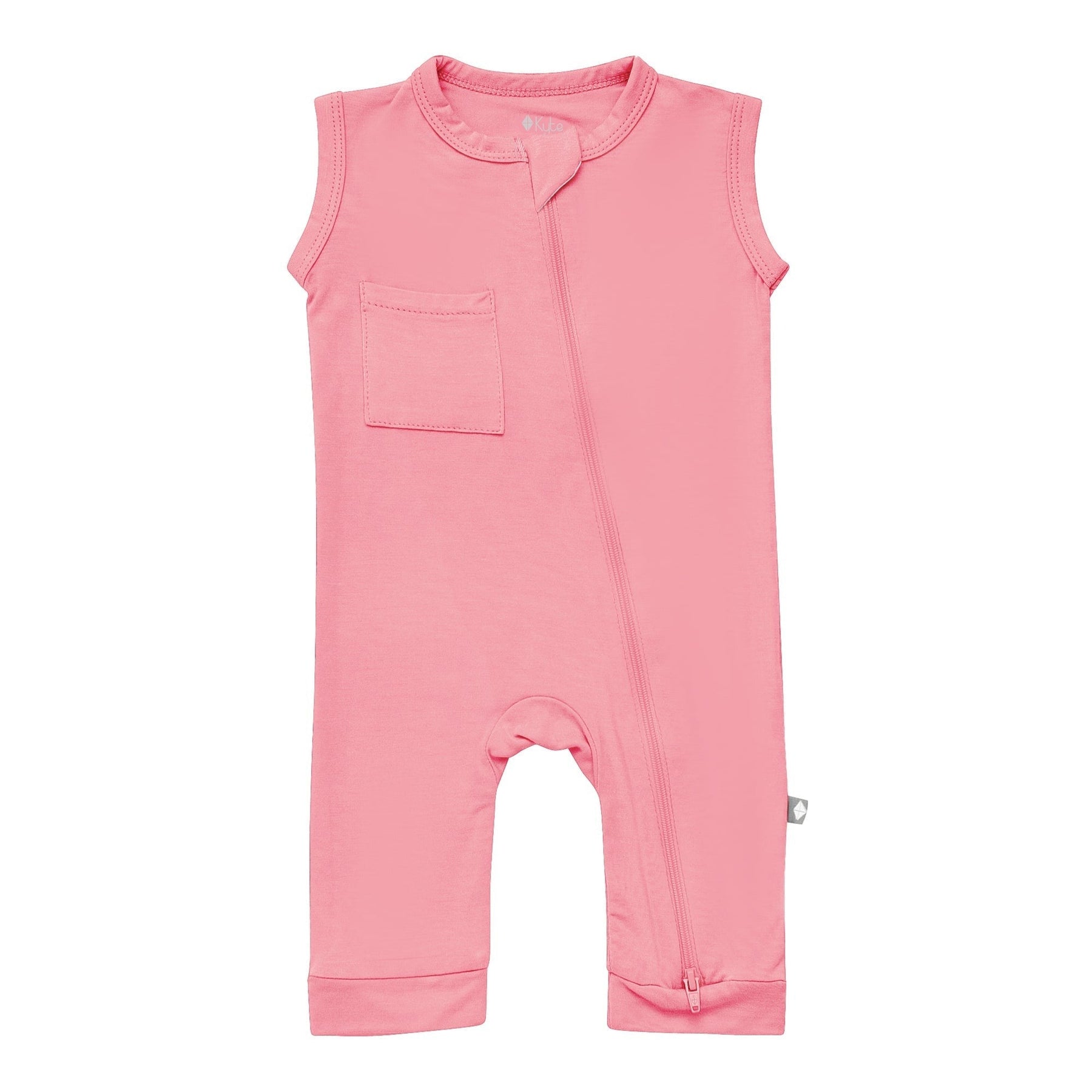 Kyte Baby Sleeveless Zippered Romper - Rose Kyte Baby Sleeveless Zippered Romper - Rose