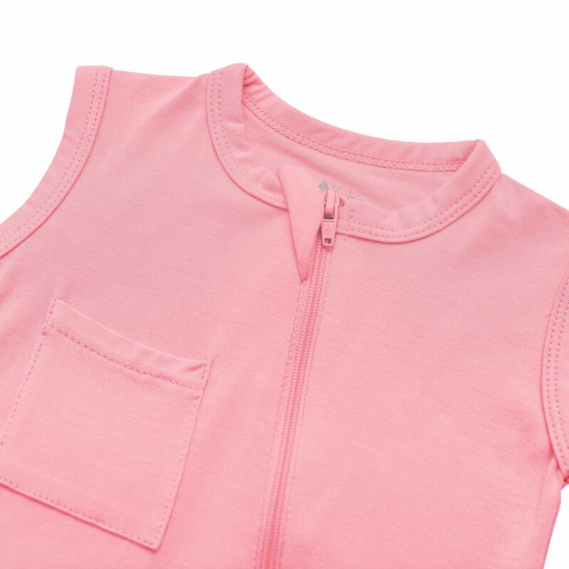 Kyte BABY Sleeveless Zippered Romper in Rose