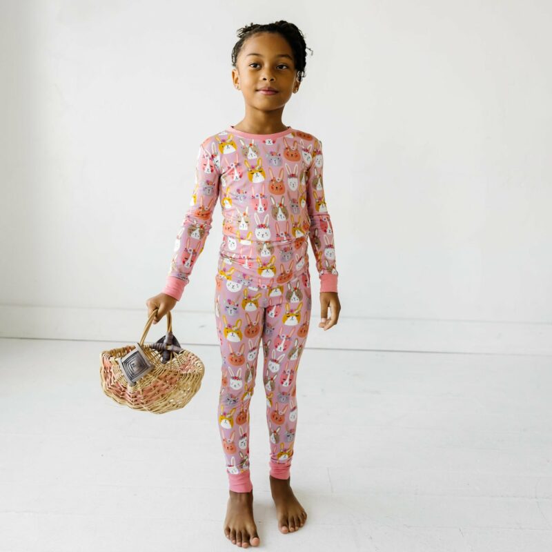 Little Sleepies Boho Bunnies Two-Piece Bamboo Viscose Pajama Set