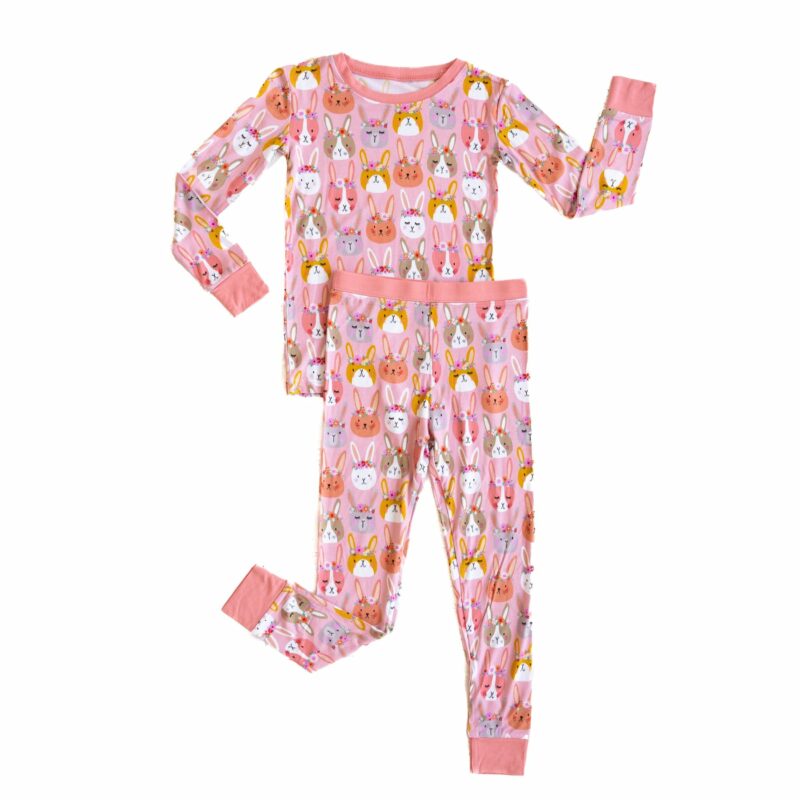 Little Sleepies Boho Bunnies Two-Piece Bamboo Viscose Pajama Set