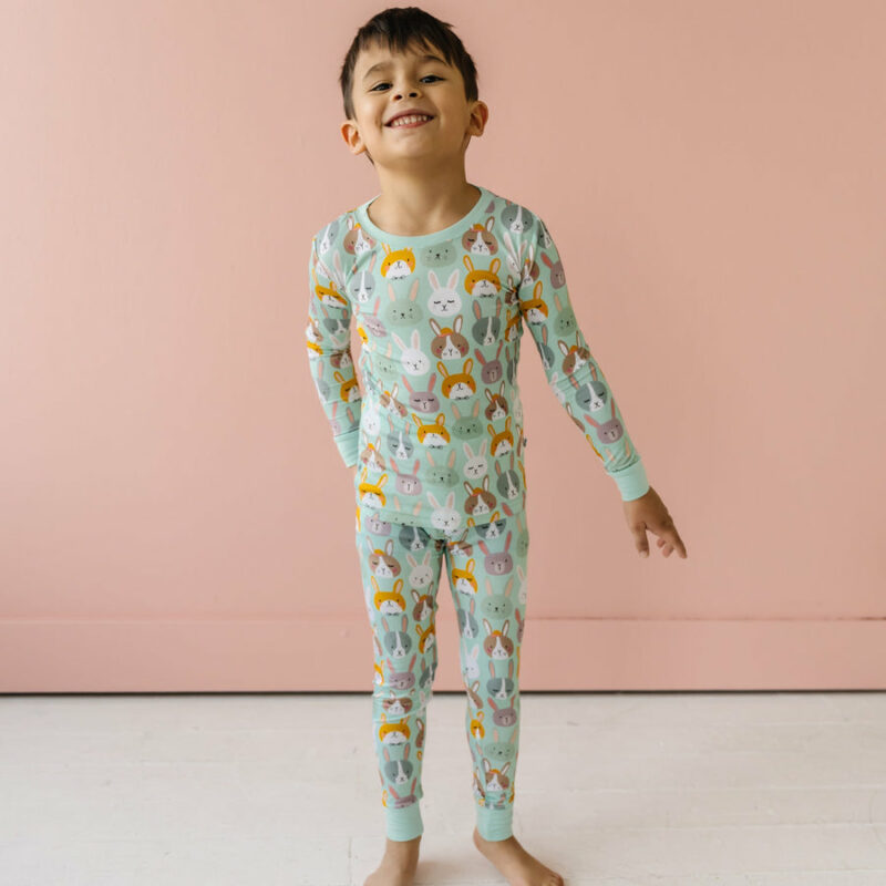 Little Sleepies Rad Rabbits Two-Piece Bamboo Viscose Pajama Set