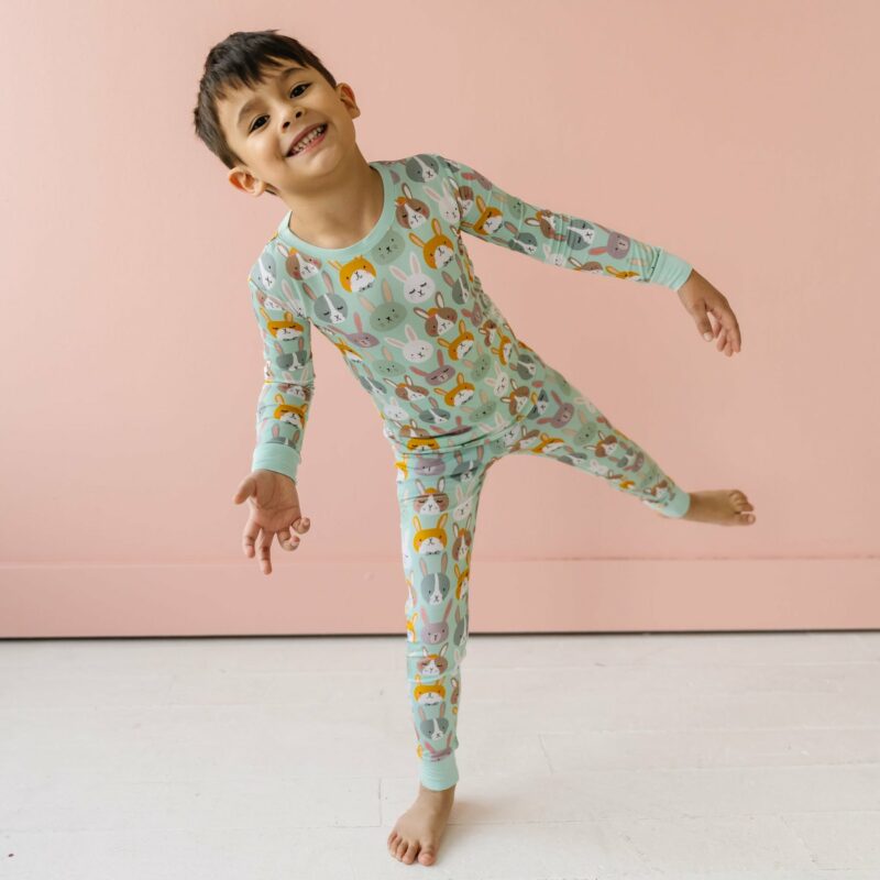 Little Sleepies Rad Rabbits Two-Piece Bamboo Viscose Pajama Set