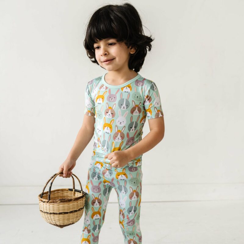 Little Sleepies Rad Rabbits Short Sleeve Bamboo Viscose Pajama Set