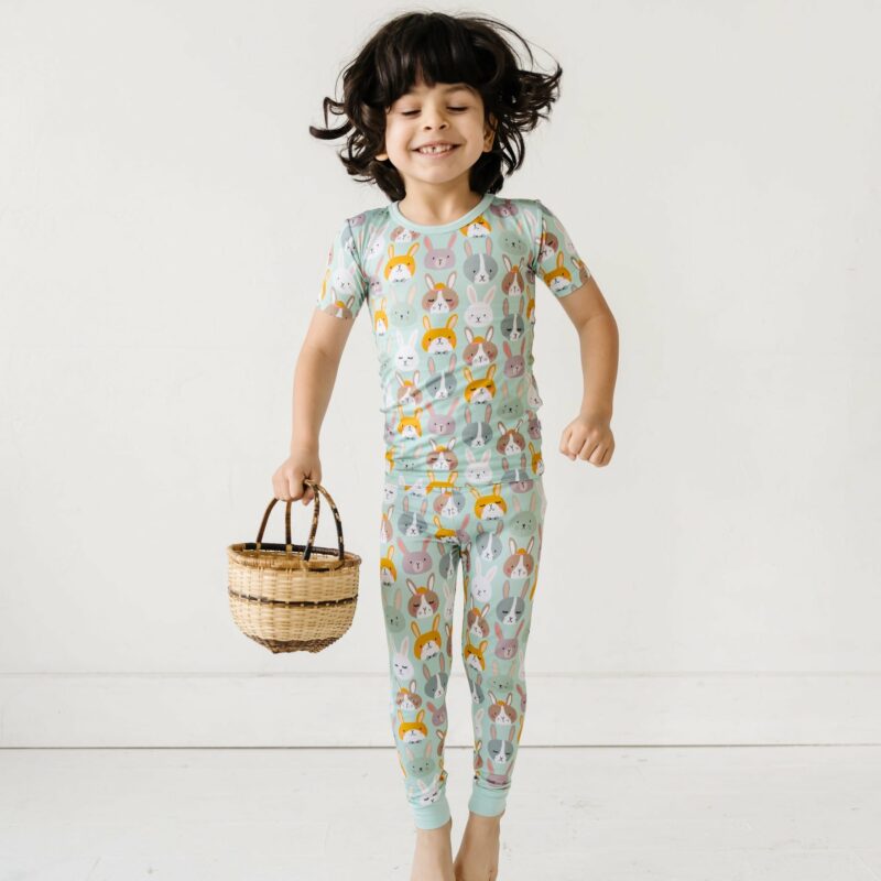 Little Sleepies Rad Rabbits Short Sleeve Bamboo Viscose Pajama Set