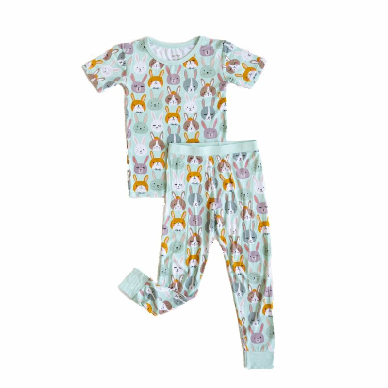 Little Sleepies Rad Rabbits Short Sleeve Bamboo Viscose Pajama Set