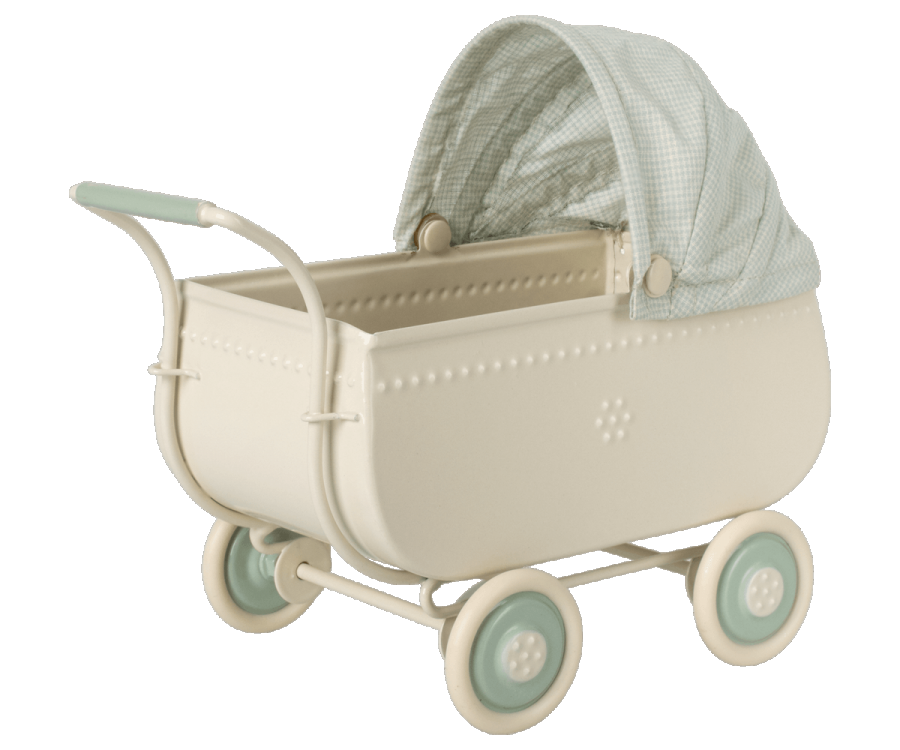 Maileg Micro Pram in Blue