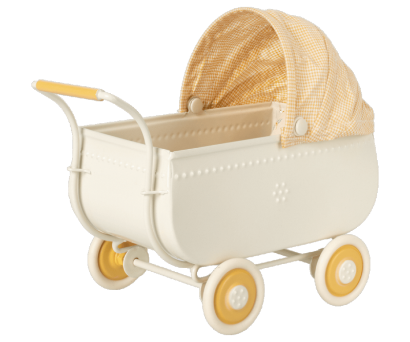 Maileg Micro Pram in Yellow