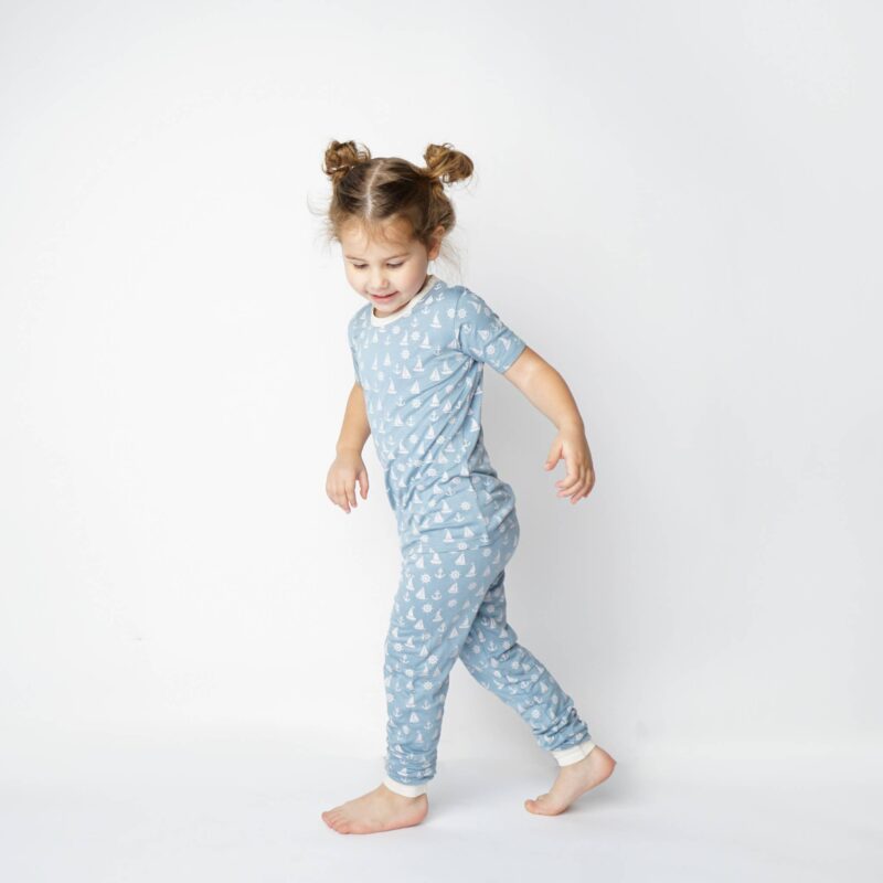 Emerson and Friends Anchors Away Bamboo Viscose Toddler Pajama Set