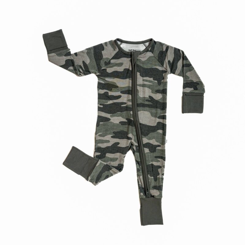 Little Sleepies Vintage Camo Bamboo Viscose Zippy