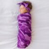 Little Sleepies Berry Camo Bamboo Viscose Swaddle and Headband Set