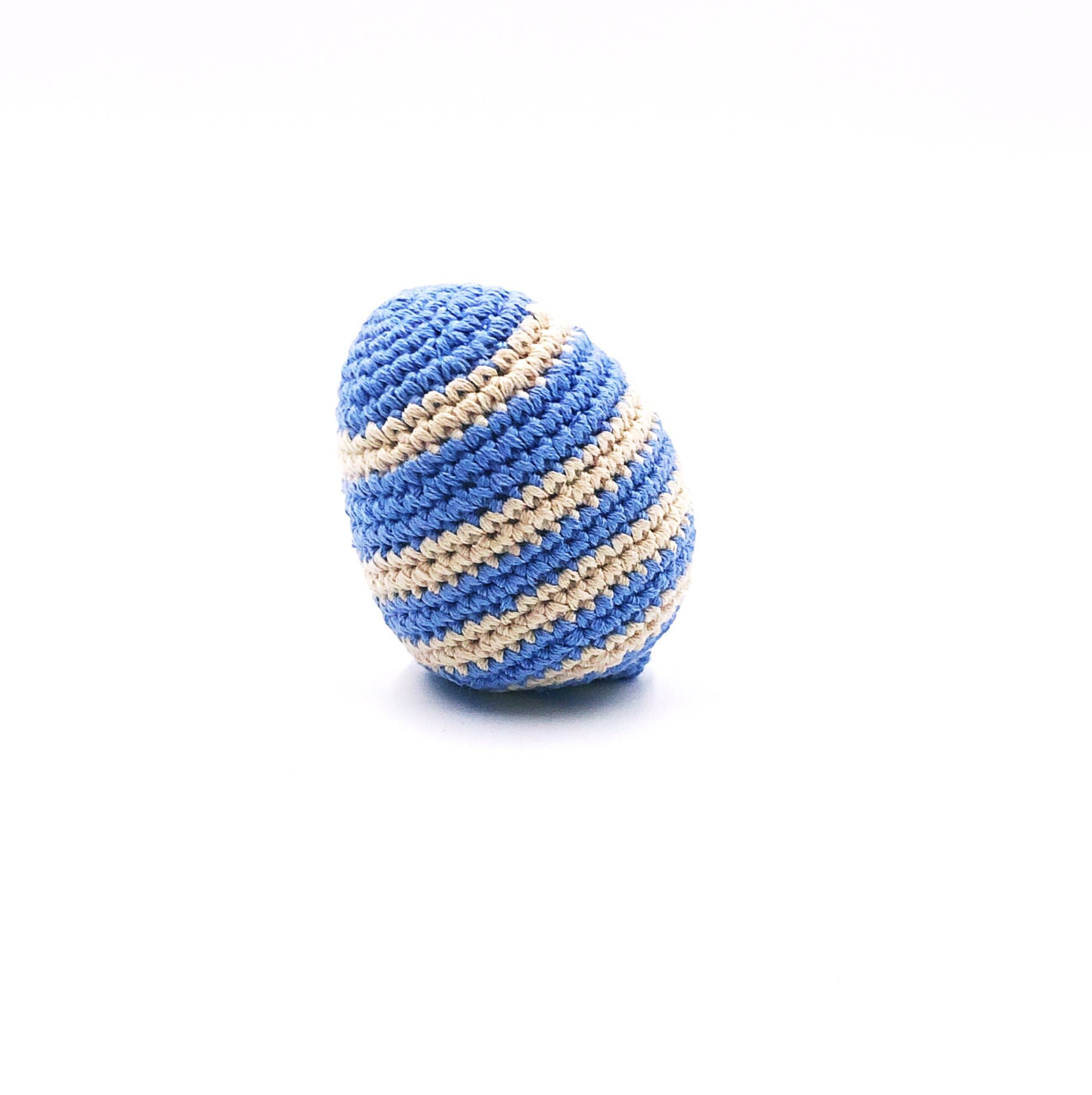 Pebble Easter Egg in Blue Stripe