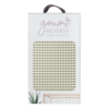 goumi Gingham Bamboo Organic Cotton Crib Sheet