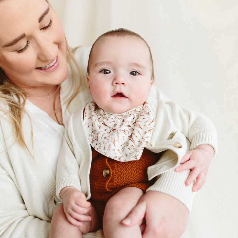 goumi Garden and Cloud Bamboo Organic Cotton Bandana Bibs