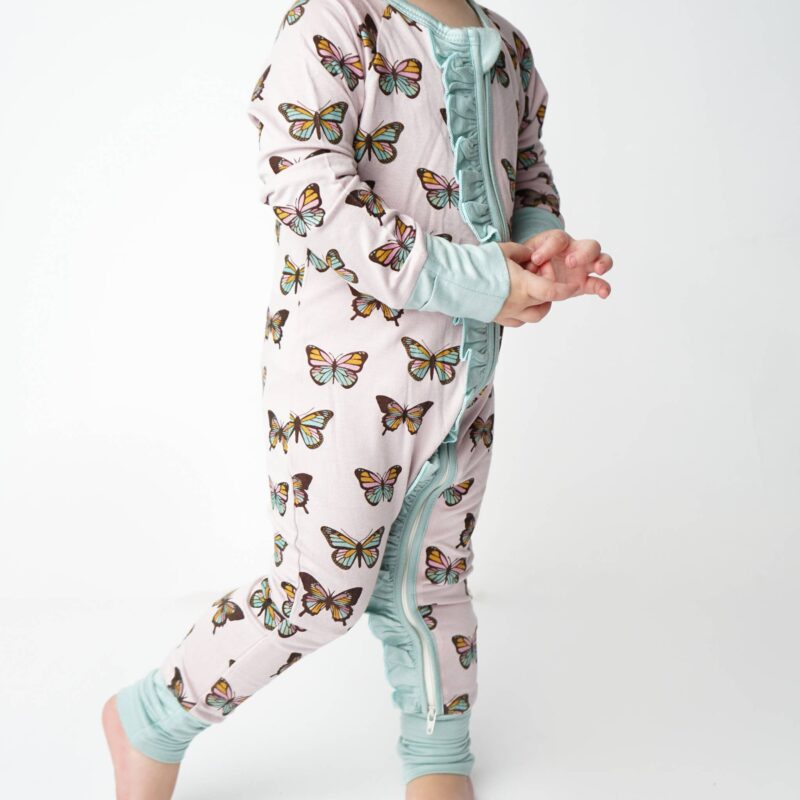 Emerson and Friends Flutterby Bamboo Viscose Convertible Footie