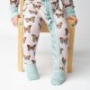 Emerson and Friends Flutterby Bamboo Viscose Convertible Footie