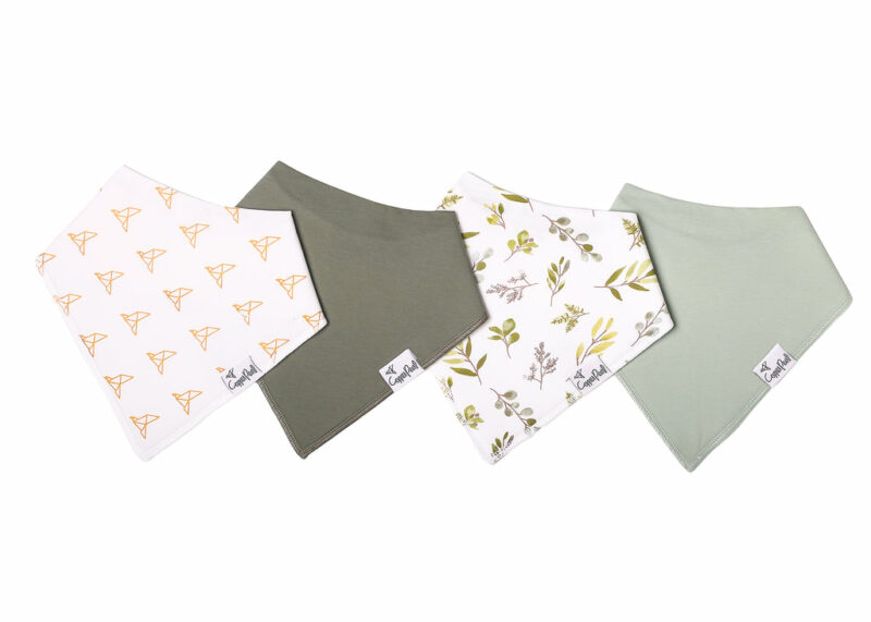 Copper Pearl Haven Bandana Bib 4-Piece Set