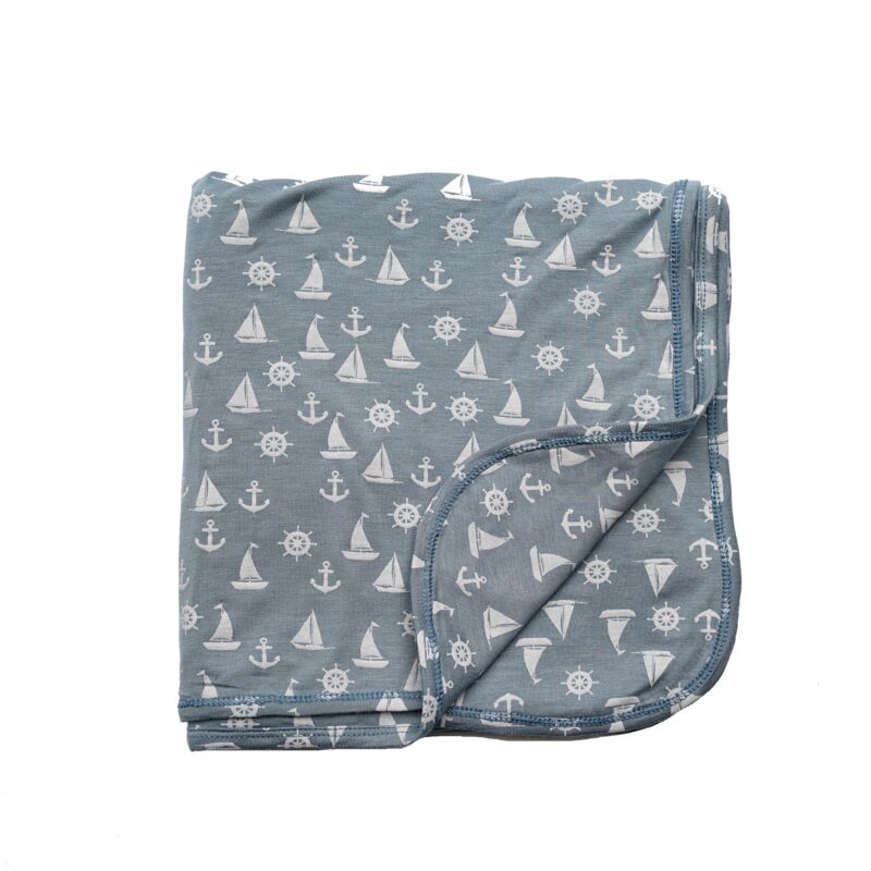 Emerson and Friends Anchors Away Luxury Bamboo Viscose Baby Blanket