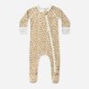 Quincy Mae Cheetah Bamboo Zip Footie