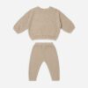 Quincy Mae Warm Grey Waffle Tee and Pant Set