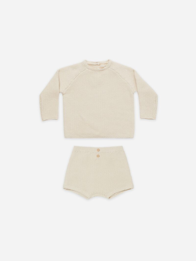 Quincy Mae Natural Summer Knit Set