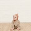 Quincy Mae Warm Grey Waffle Tee and Pant Set