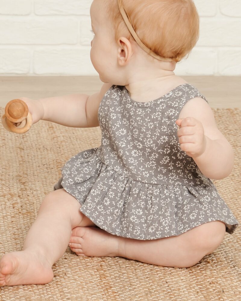 Quincy Mae Indigo Sleeveless Peplum Set Quincy Mae Indigo Sleeveless Peplum Set