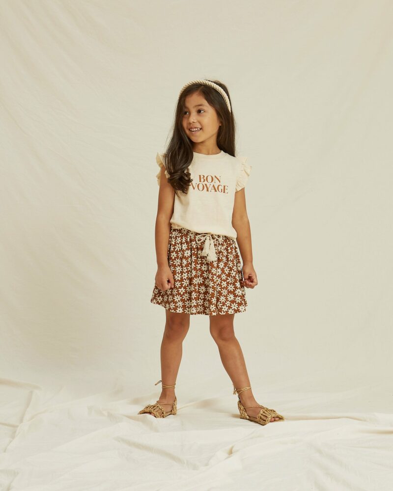 Rylee + Cru Bon Voyage Ruffled Tank